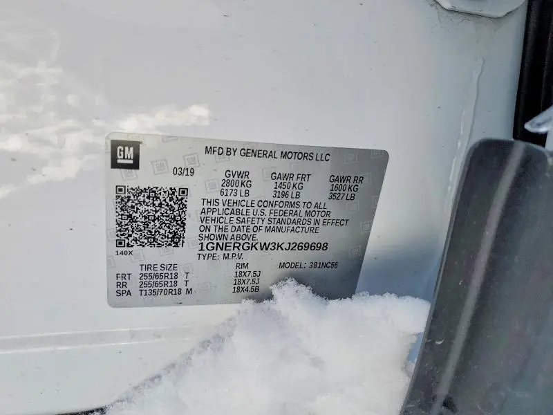 2019 CHEVROLET TRAVERSE LT  