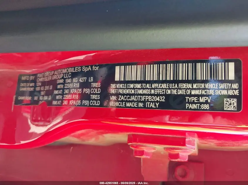 2015 JEEP RENEGADE LIMITED