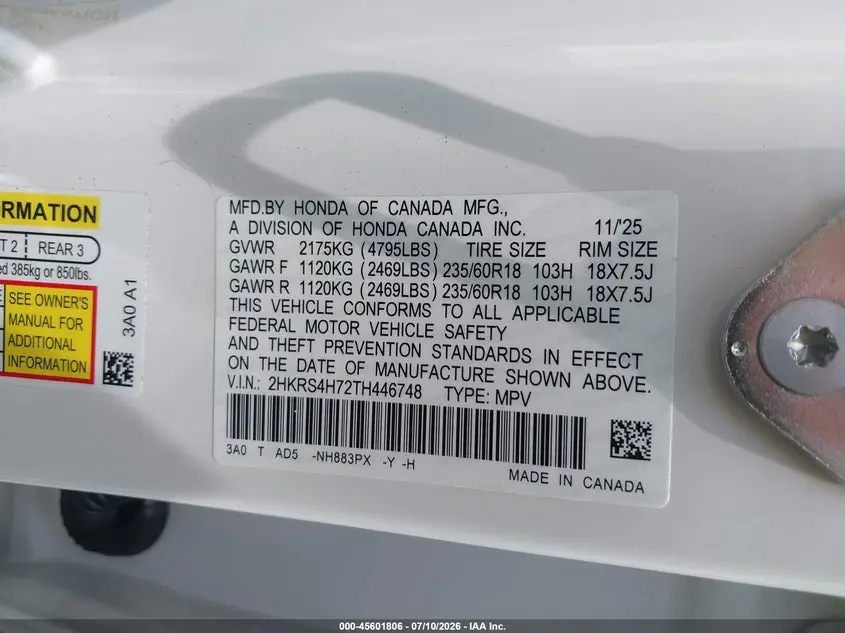 2026 HONDA CR-V EX-L AWD