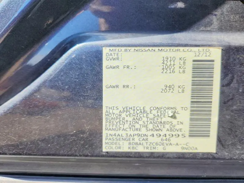 2013 NISSAN ALTIMA 2.5  