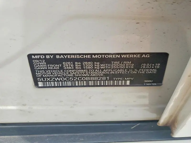 2012 BMW X5 XDRIVE35D  