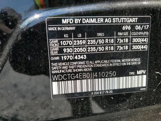 2018 MERCEDES-BENZ GLA 250  