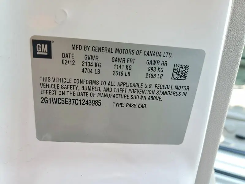 2012 CHEVROLET IMPALA LTZ  