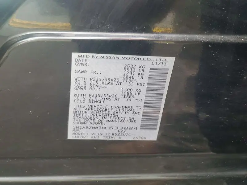 2013 NISSAN PATHFINDER S  
