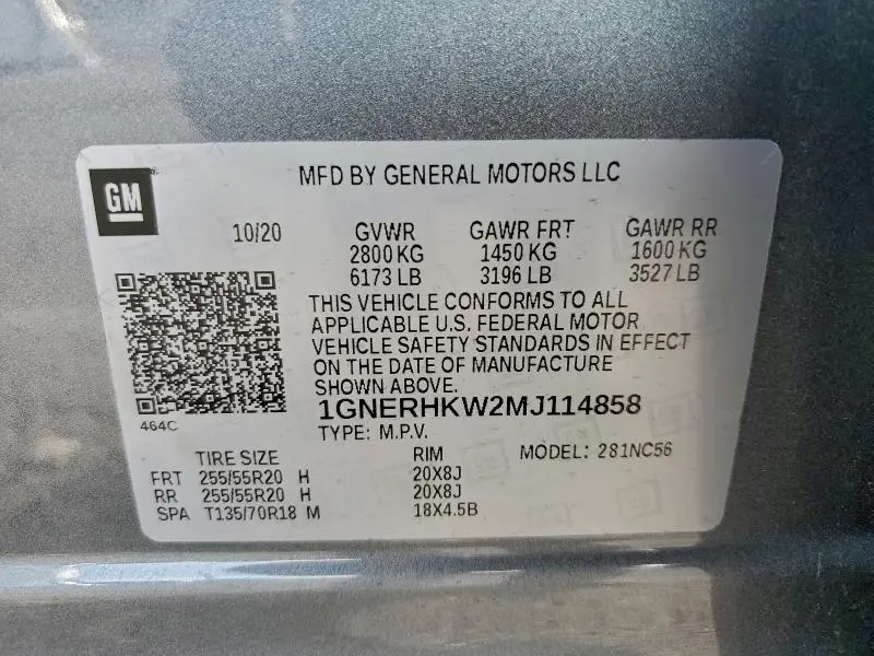 2021 CHEVROLET TRAVERSE LT  