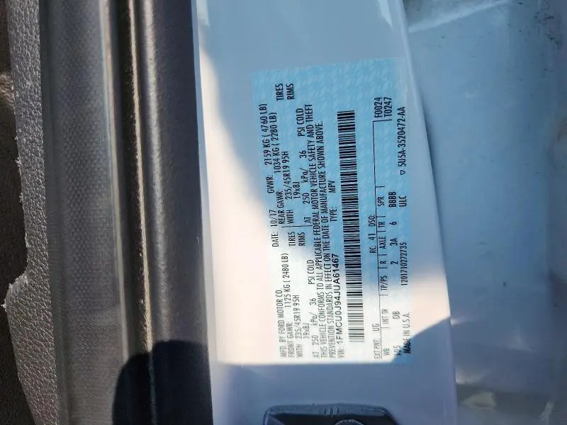 2018 FORD ESCAPE TITANIUM  
