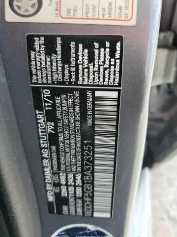 2011 MERCEDES-BENZ E 350  
