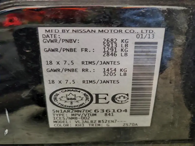 2013 NISSAN PATHFINDER S  