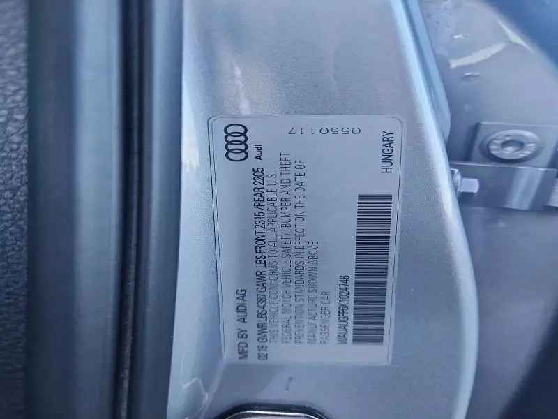 2019 AUDI A3 PREMIUM  
