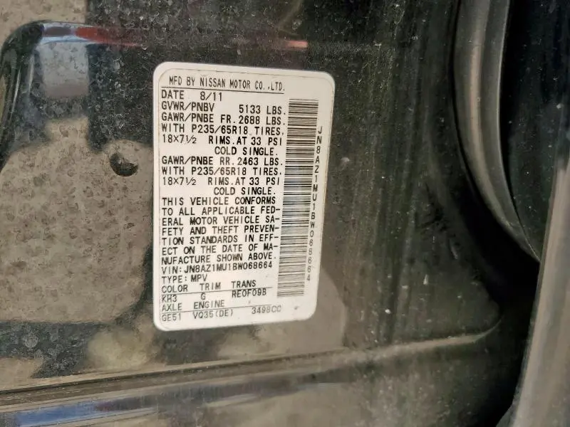 2011 NISSAN MURANO S