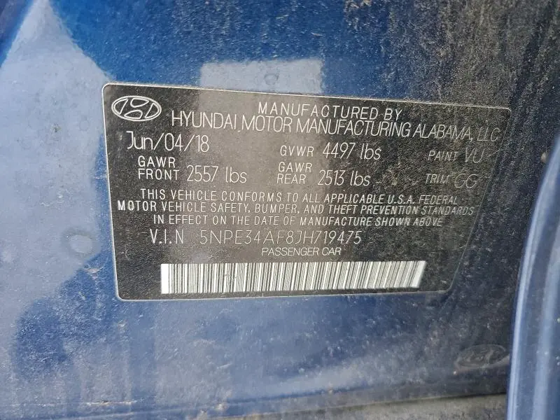 2018 HYUNDAI SONATA SPORT  