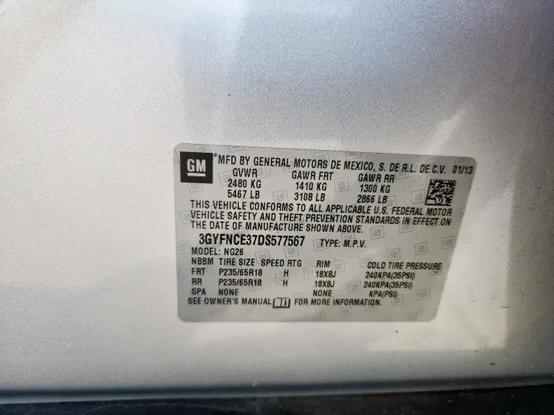 2013 CADILLAC SRX LUXURY COLLECTION  