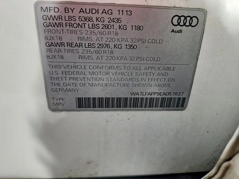 2014 AUDI Q5 PREMIUM PLUS  