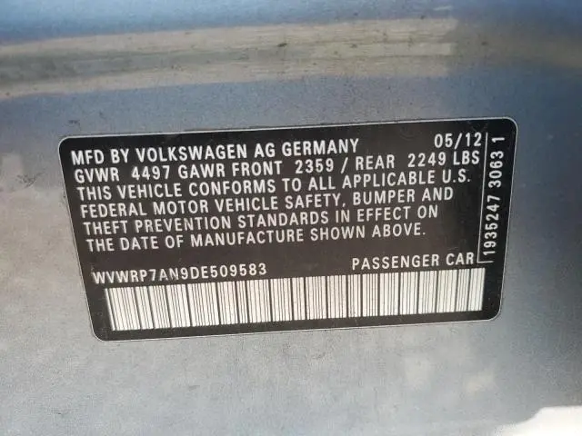 2013 VOLKSWAGEN CC LUXURY  