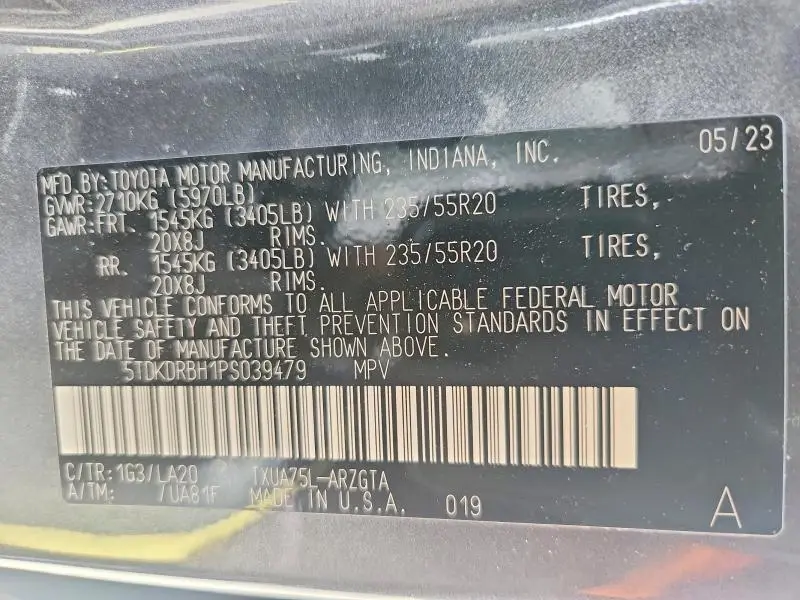 2023 TOYOTA HIGHLANDER PLATINUM  