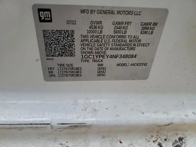 2022 CHEVROLET SILVERADO K2500 HEAVY DUTY LTZ  