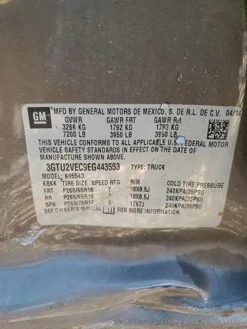 2014 GMC SIERRA K1500 SLT  