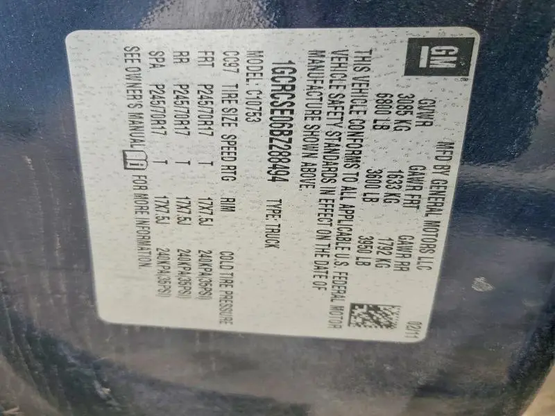 2011 CHEVROLET SILVERADO C1500 LT  