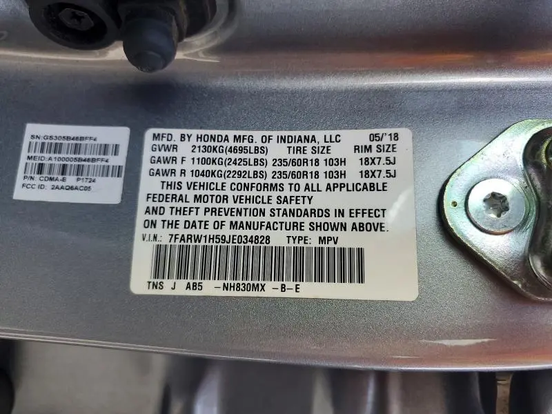 2018 HONDA CR-V EX  