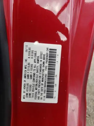 2016 HONDA ACCORD EXL