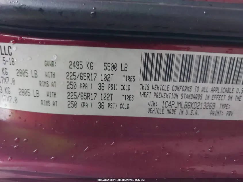 2019 JEEP CHEROKEE LATITUDE PLUS 4X4