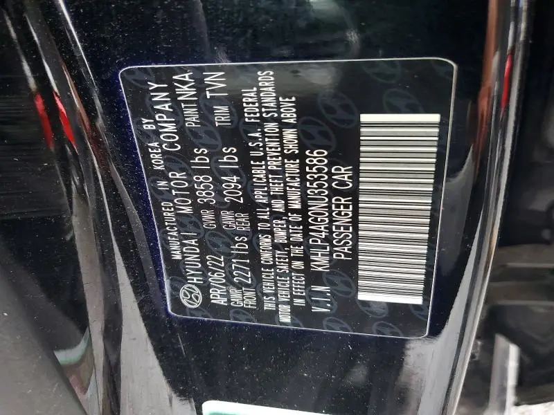 2022 HYUNDAI ELANTRA LIMITED  