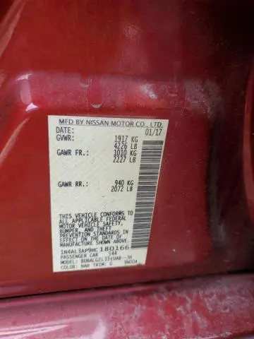 2017 NISSAN ALTIMA 2.5  