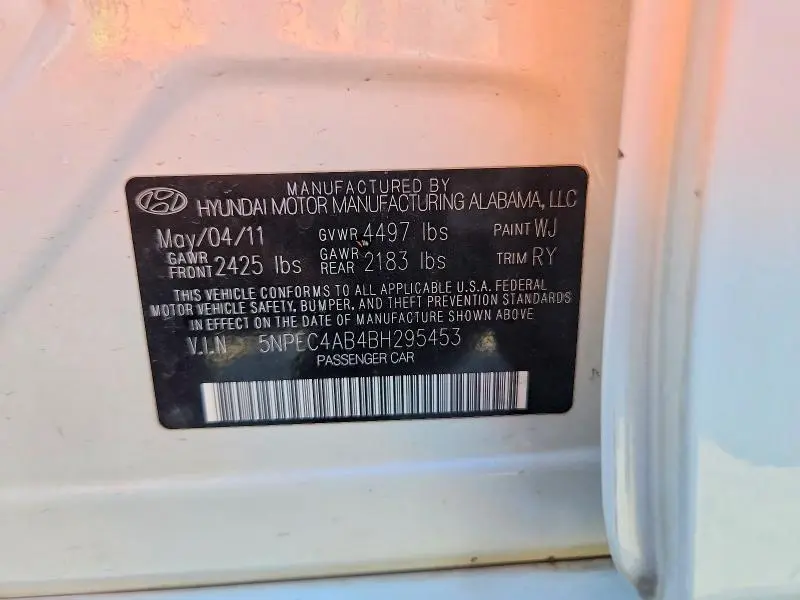 2011 HYUNDAI SONATA LIMITED 2.0T  