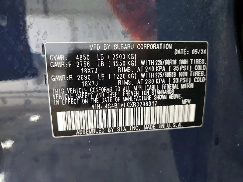 2024 SUBARU OUTBACK ONYX EDITION  