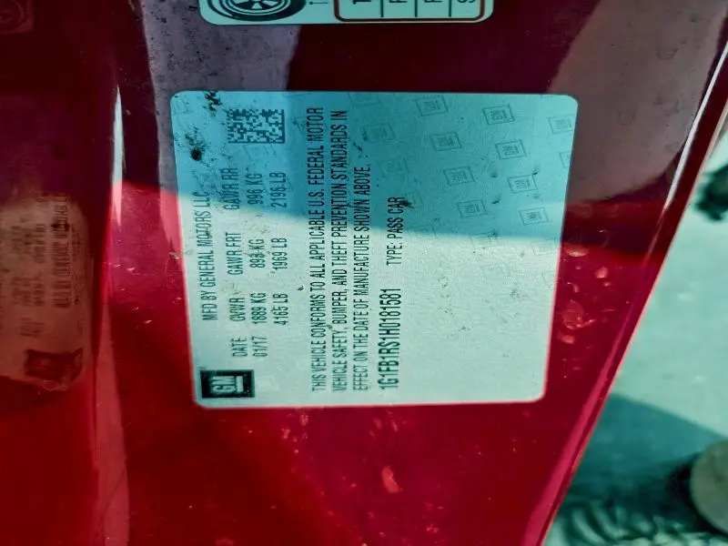 2017 CHEVROLET CAMARO LT  