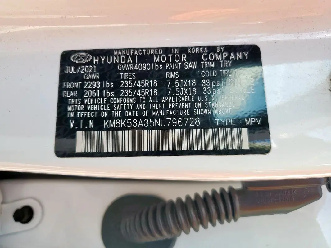 2022 HYUNDAI KONA LIMITED  