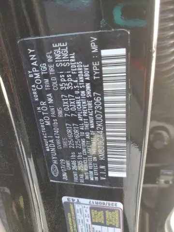 2019 HYUNDAI TUCSON LIMITED  