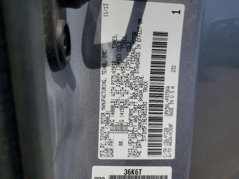 2014 TOYOTA TUNDRA CREWMAX SR5  