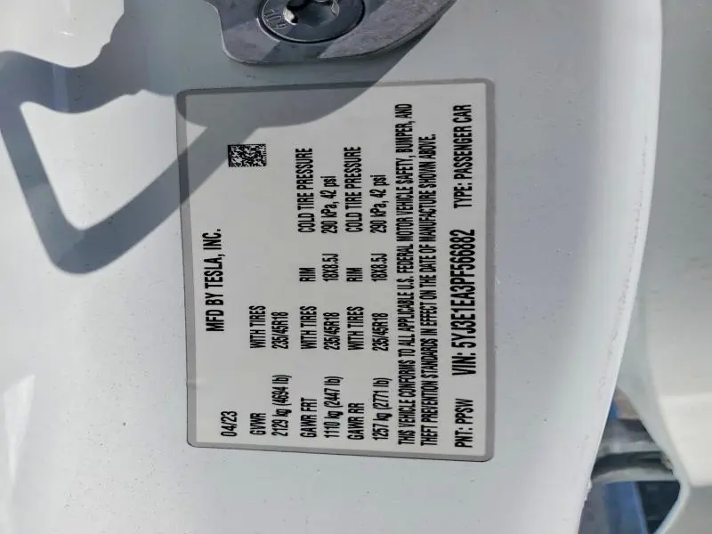 2023 TESLA MODEL 3   