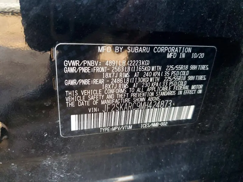 2021 SUBARU FORESTER SPORT  