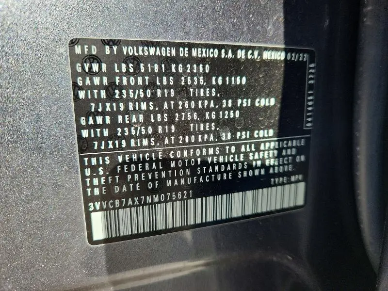 2022 VOLKSWAGEN TIGUAN SE R-LINE BLACK  