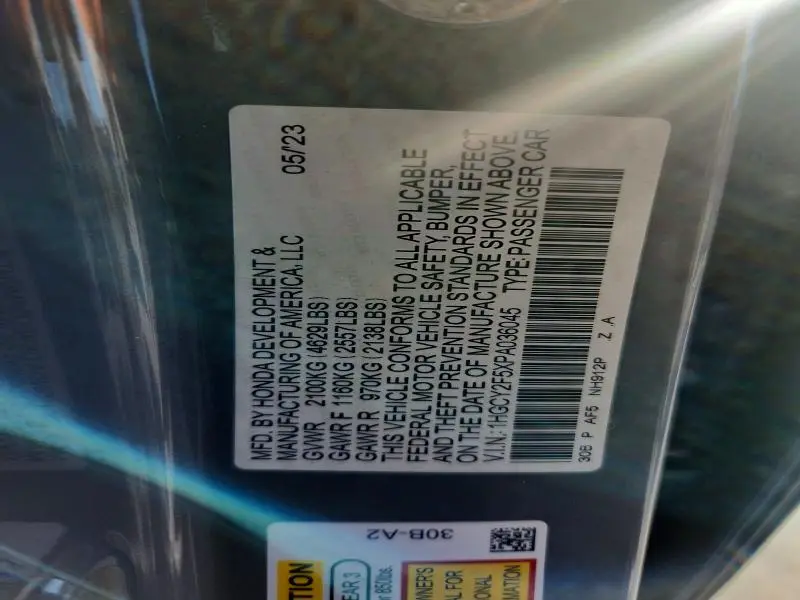 2023 HONDA ACCORD HYBRID SPORT  