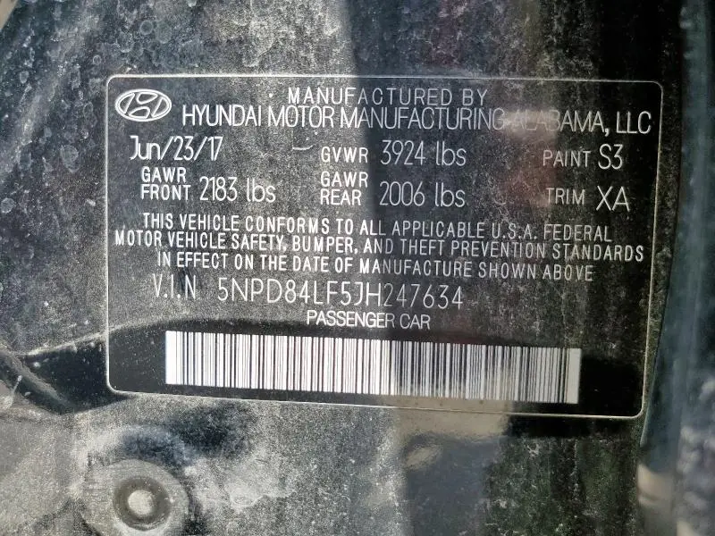 2018 HYUNDAI ELANTRA SEL  