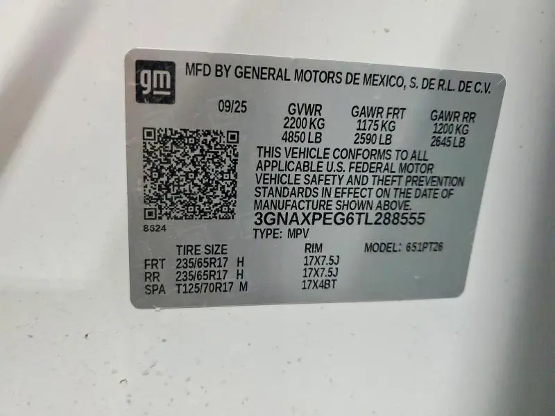 2026 CHEVROLET EQUINOX LT  