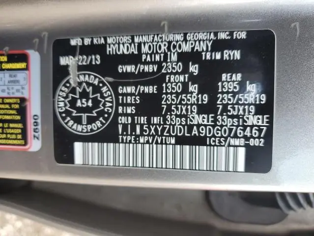 2013 HYUNDAI SANTA FE SPORT   