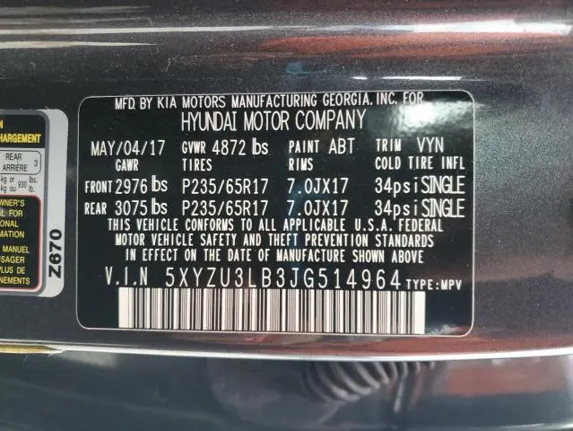 2018 HYUNDAI SANTA FE SPORT 