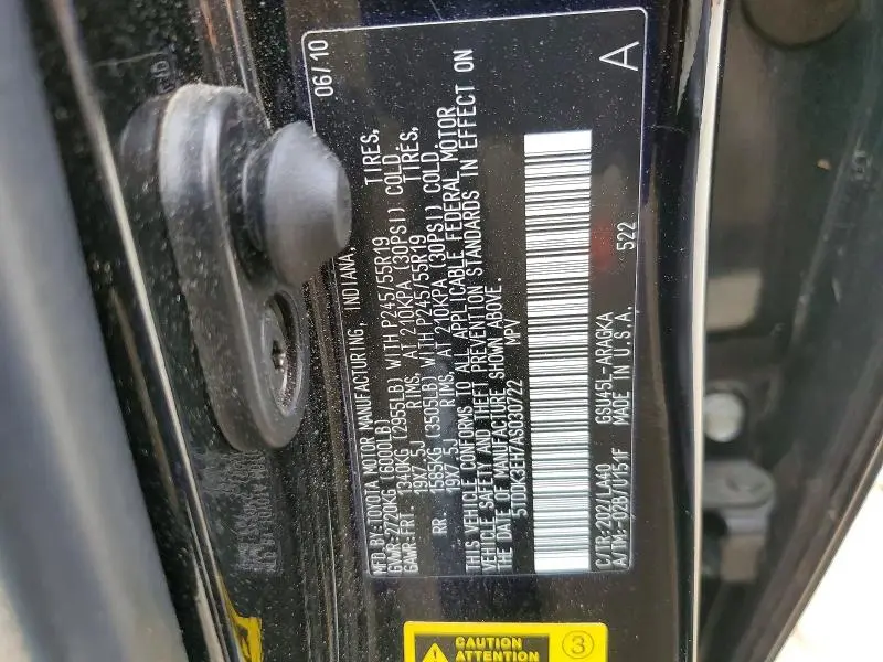 2010 TOYOTA HIGHLANDER LIMITED  