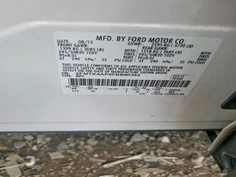 2015 FORD EDGE SPORT  