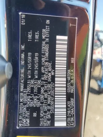 2018 TOYOTA HIGHLANDER LIMITED  