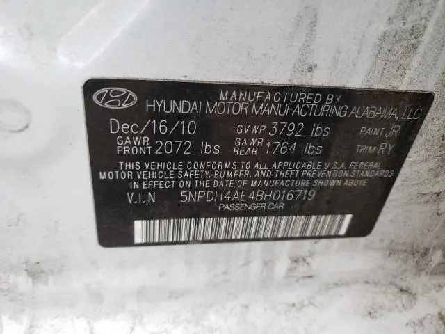 2011 HYUNDAI ELANTRA GLS