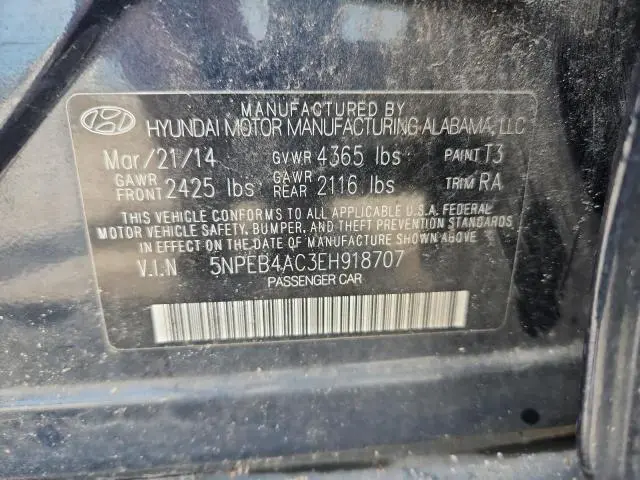 2014 HYUNDAI SONATA GLS  