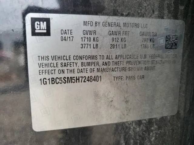 2017 CHEVROLET CRUZE LS  