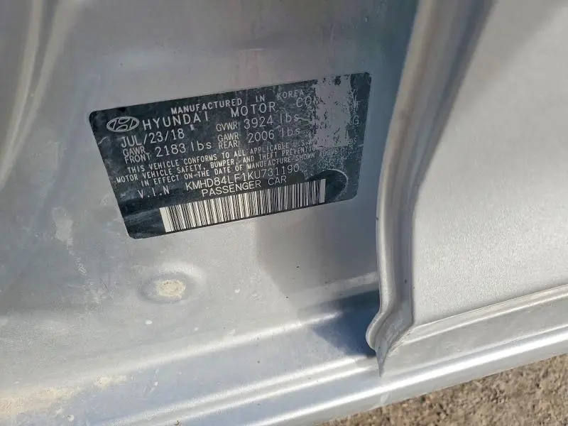 2019 HYUNDAI ELANTRA SEL  