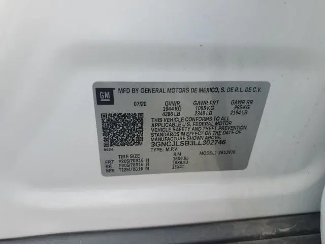 2020 CHEVROLET TRAX 1LT  