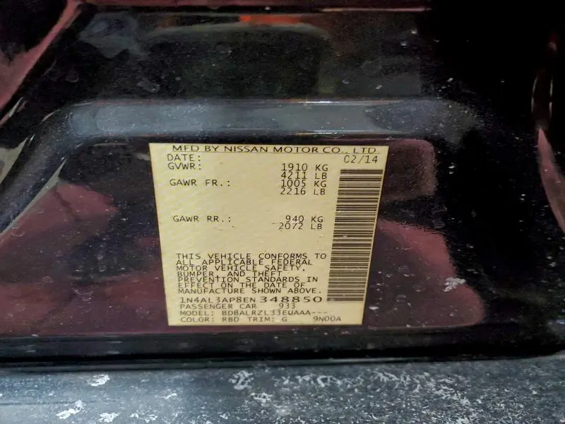 2014 NISSAN ALTIMA 2.5  